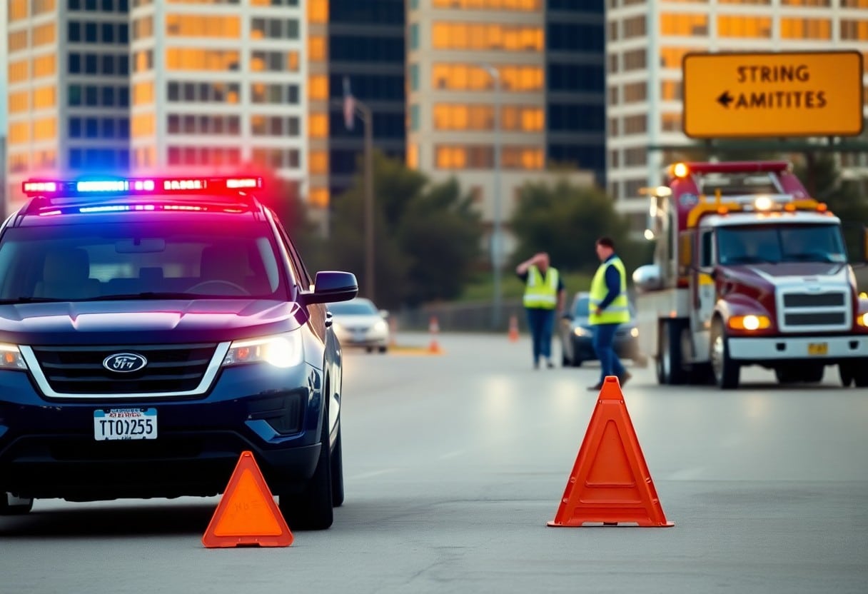 Disabled Car On Busy Plano Road Fqe