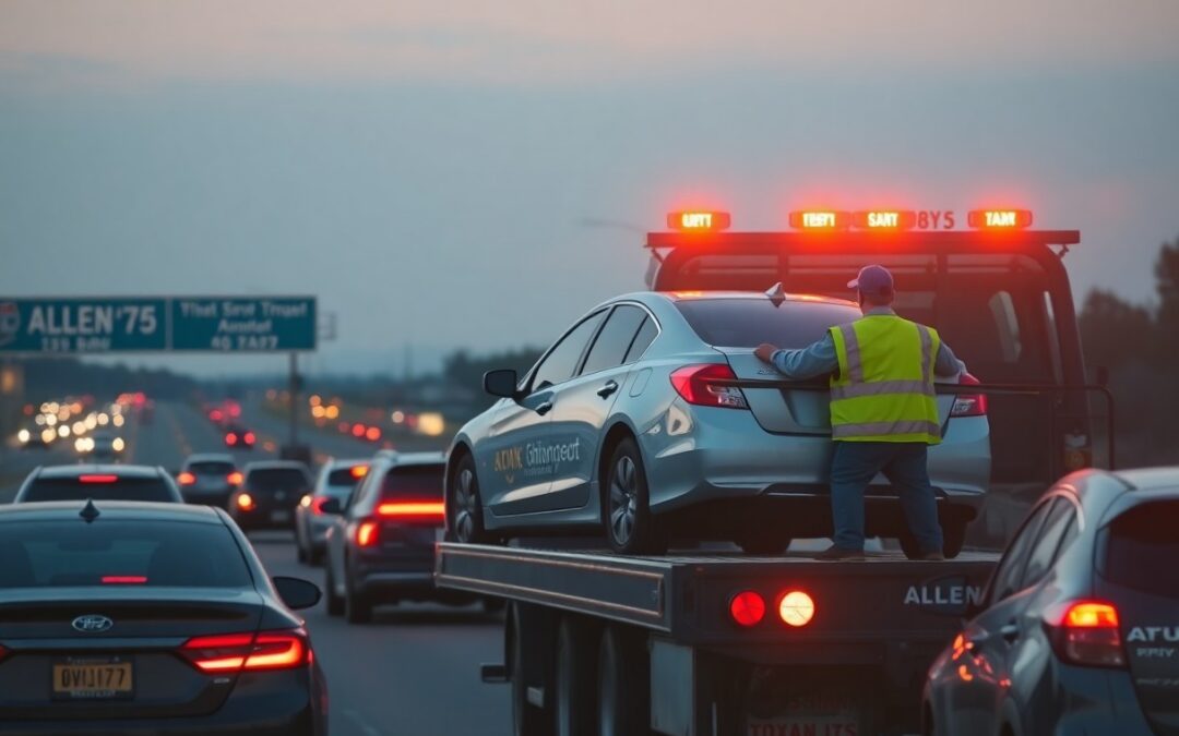 How do towing services work in Allen during rush hour traffic